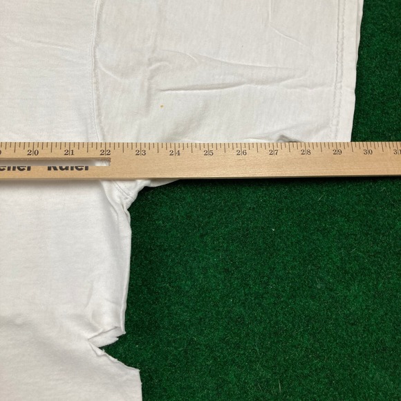 Vintage Tasmanian Devil Shirt Mens XL White 1997 Taz Fishing Get Reel AOP 90s - Picture 15 of 16